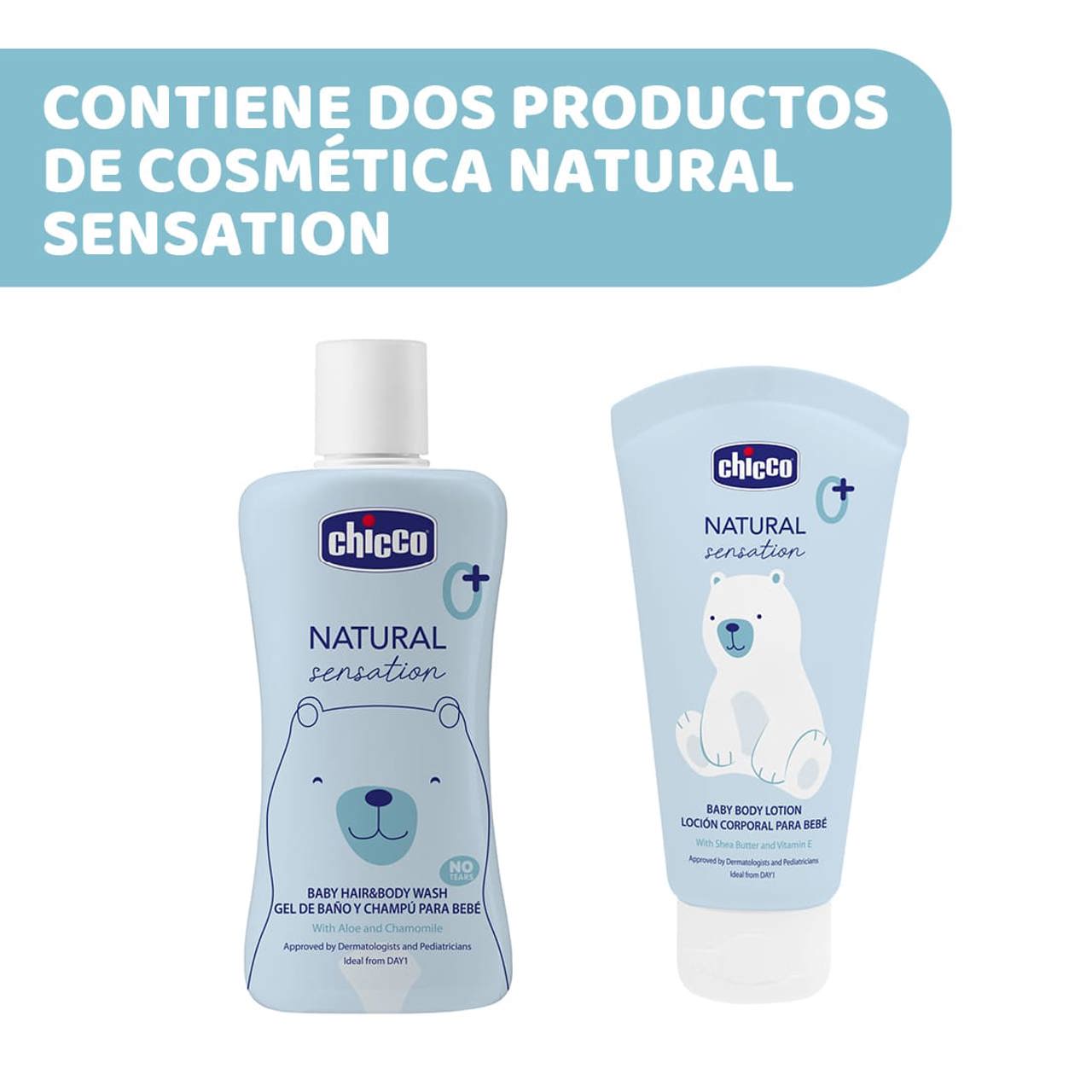Set de baño y crema hidratante Natural Sensation Chicco