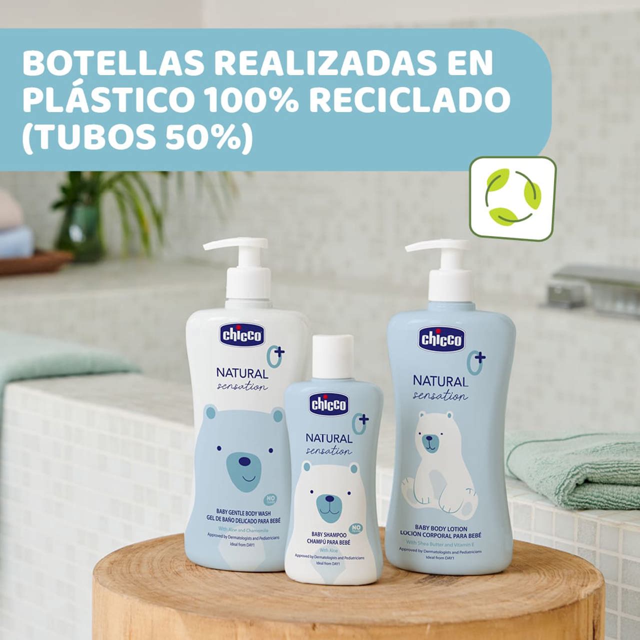 Set de baño y crema hidratante Natural Sensation Chicco
