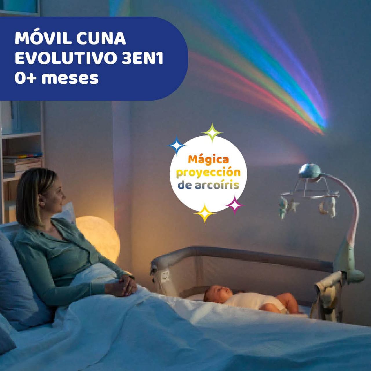 Carrusel Musical con Proyector Arcoíris de Chicco
