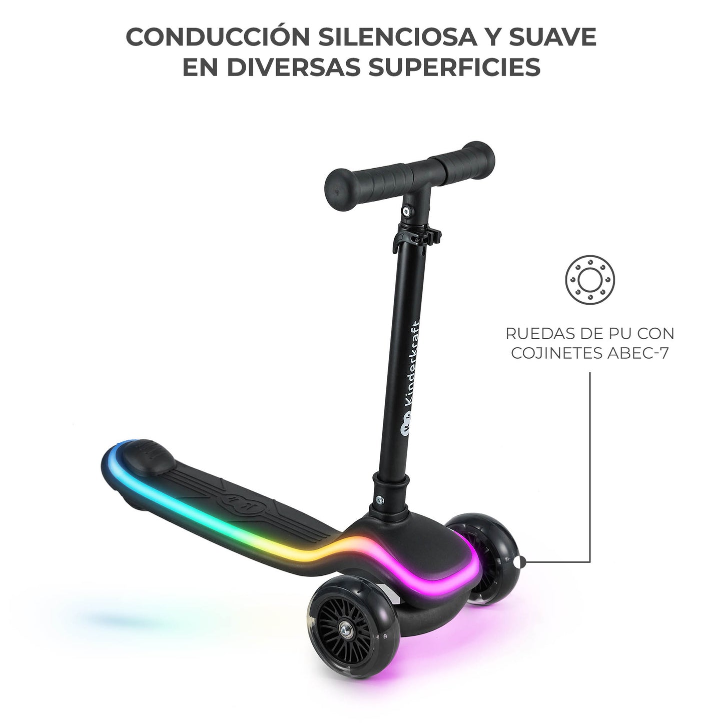 Patinete RAKET de tres ruedas LED de Kinderkraft