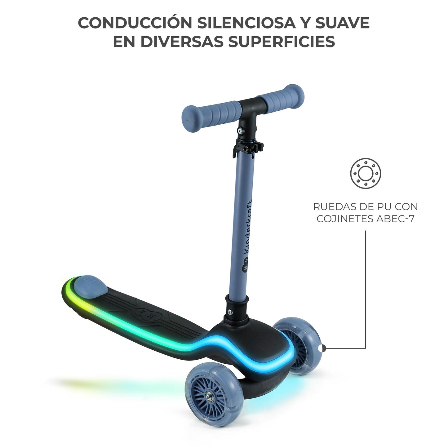 Patinete RAKET de tres ruedas LED de Kinderkraft
