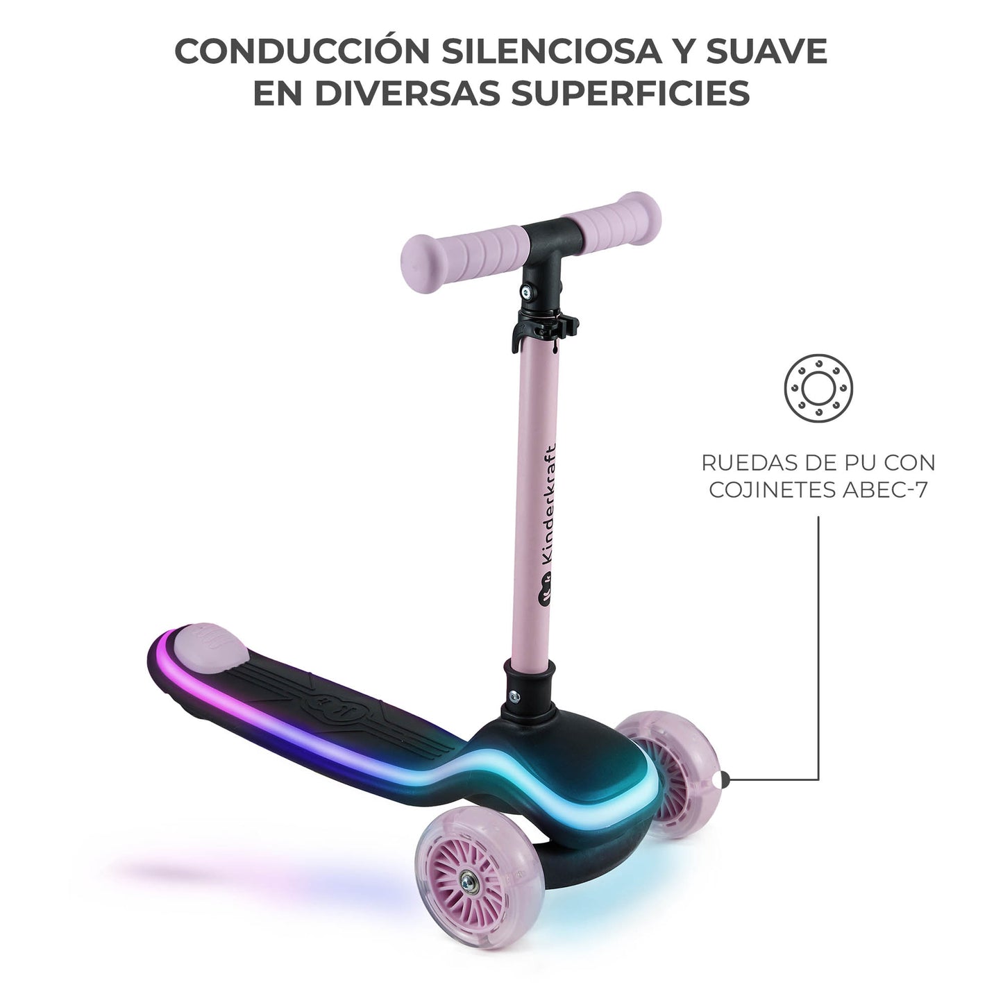 Patinete RAKET de tres ruedas LED de Kinderkraft