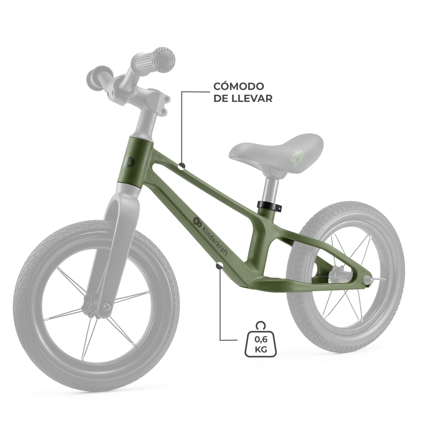 Bicicleta sin pedales ultraligera ETER de Kinderkraft