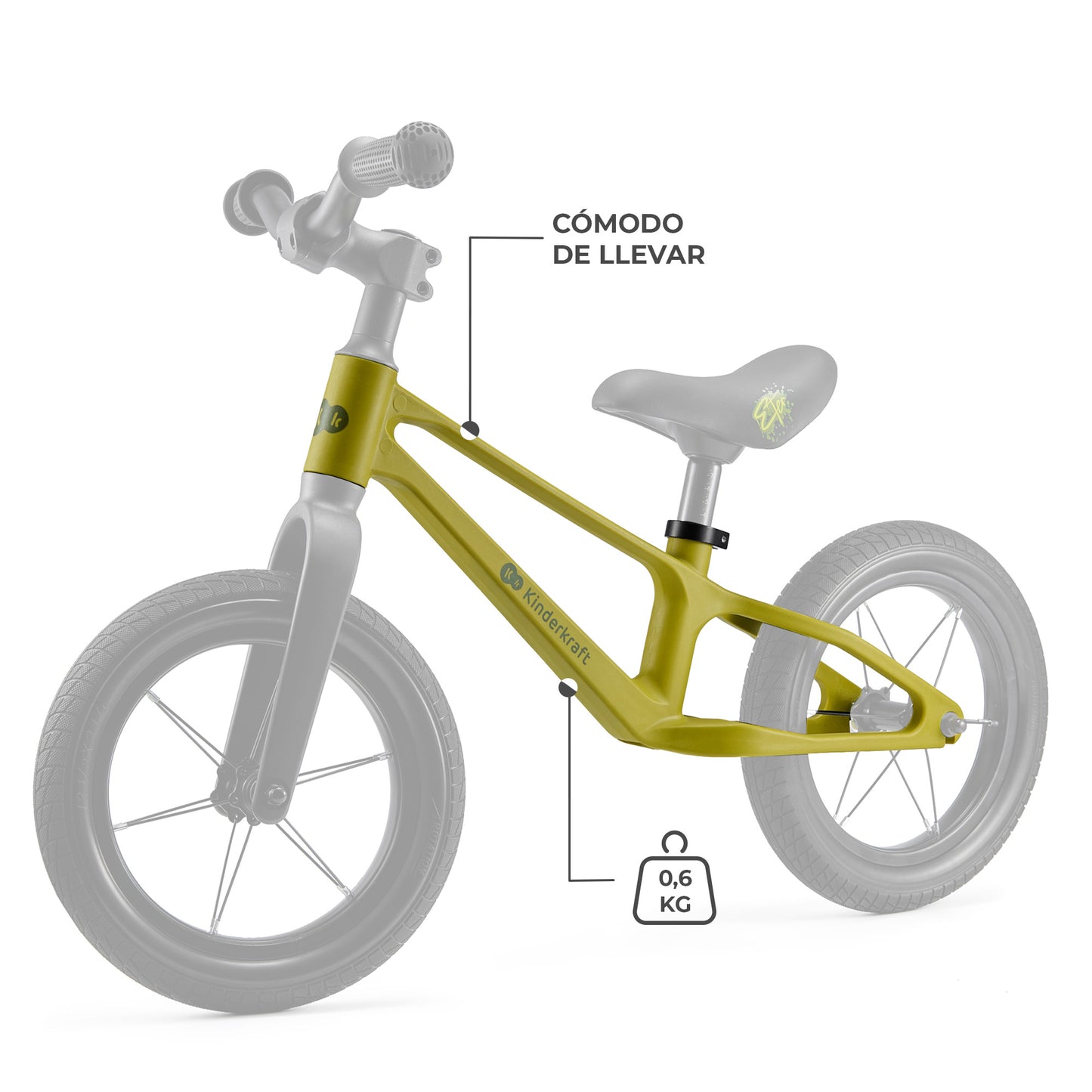 Bicicleta sin pedales ultraligera ETER de Kinderkraft