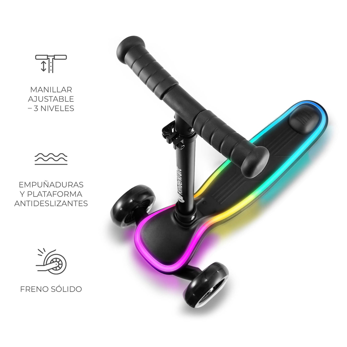 Patinete RAKET de tres ruedas LED de Kinderkraft