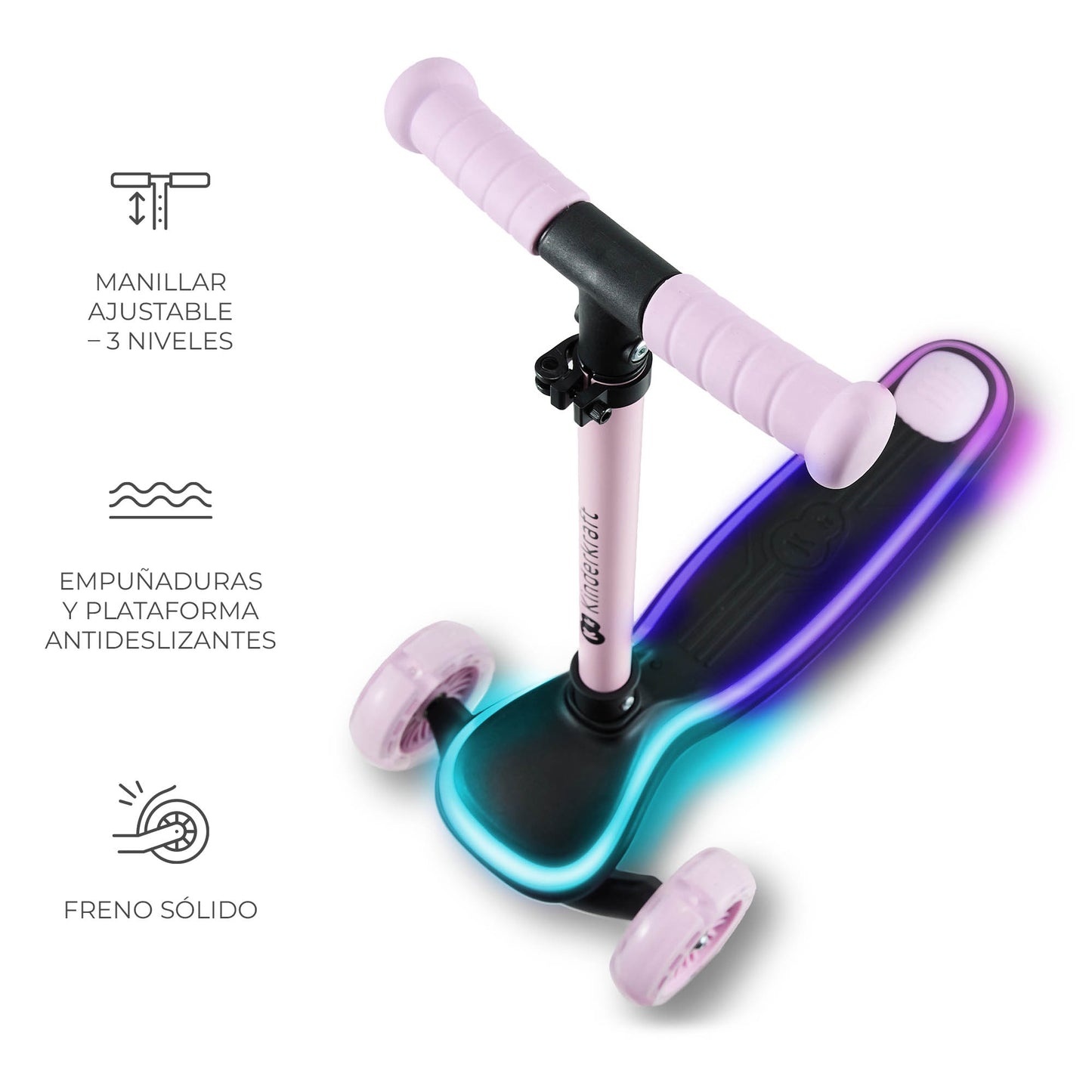 Patinete RAKET de tres ruedas LED de Kinderkraft