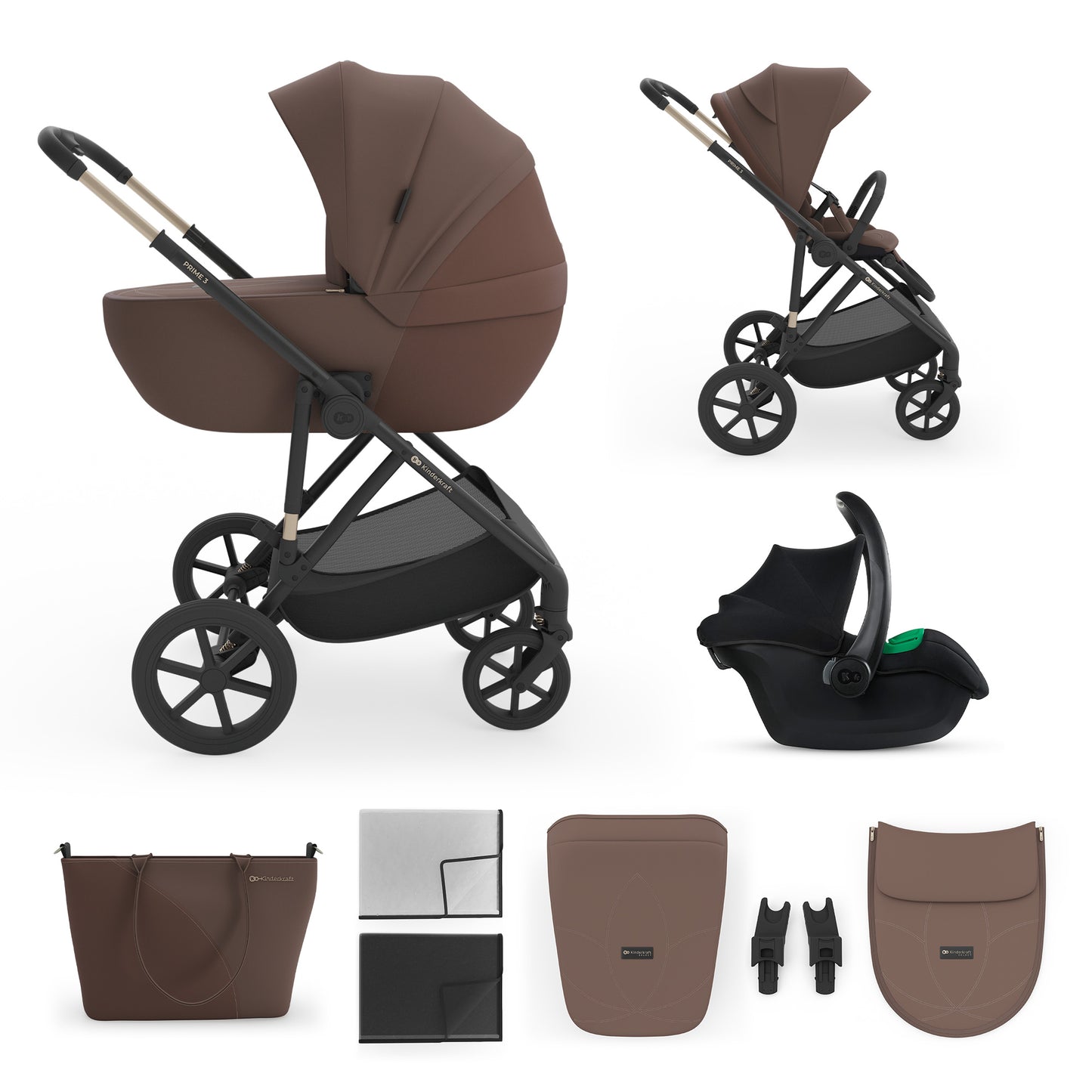 Cochecito para Bebé 3 Piezas PRIME 3 de Kinderkraft