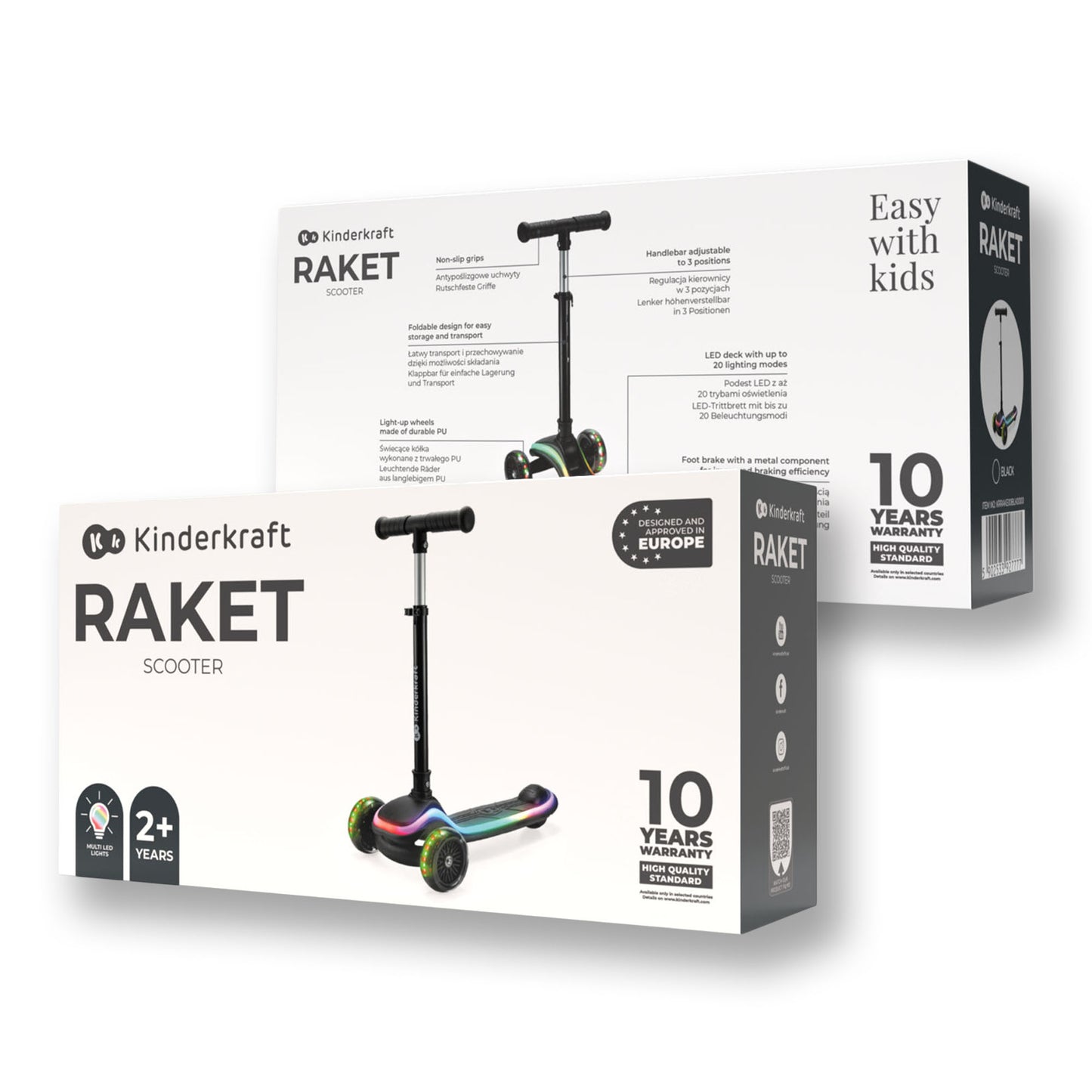 Patinete RAKET de tres ruedas LED de Kinderkraft
