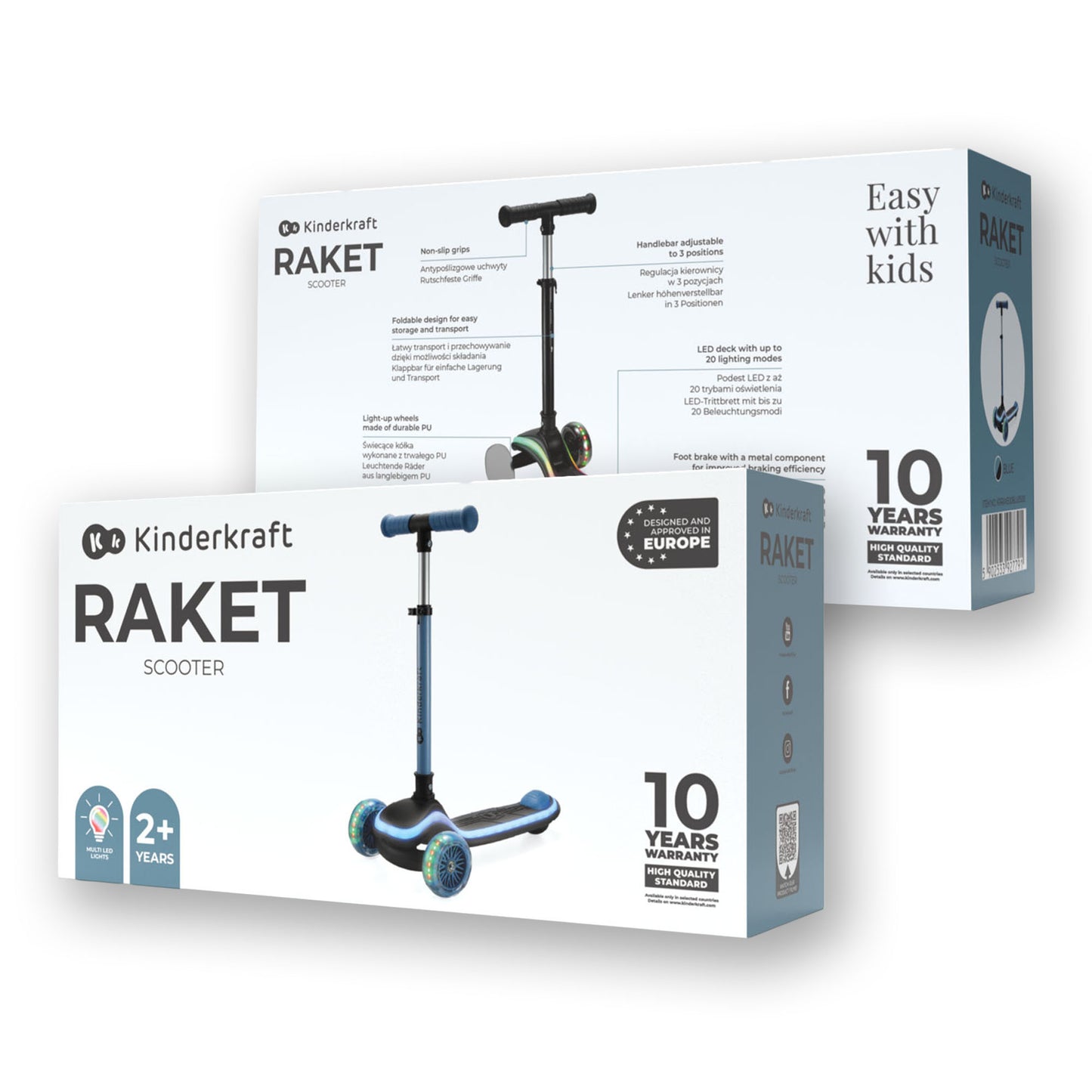 Patinete RAKET de tres ruedas LED de Kinderkraft