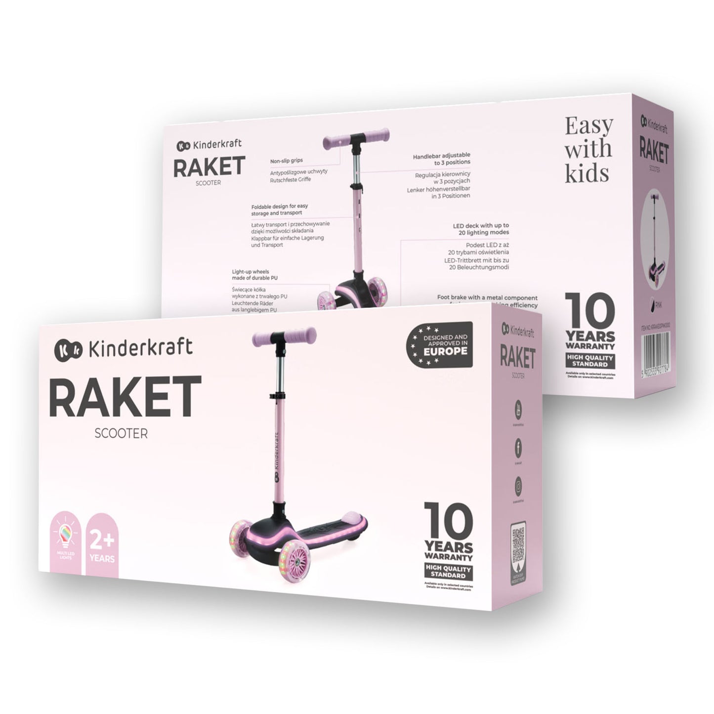 Patinete RAKET de tres ruedas LED de Kinderkraft