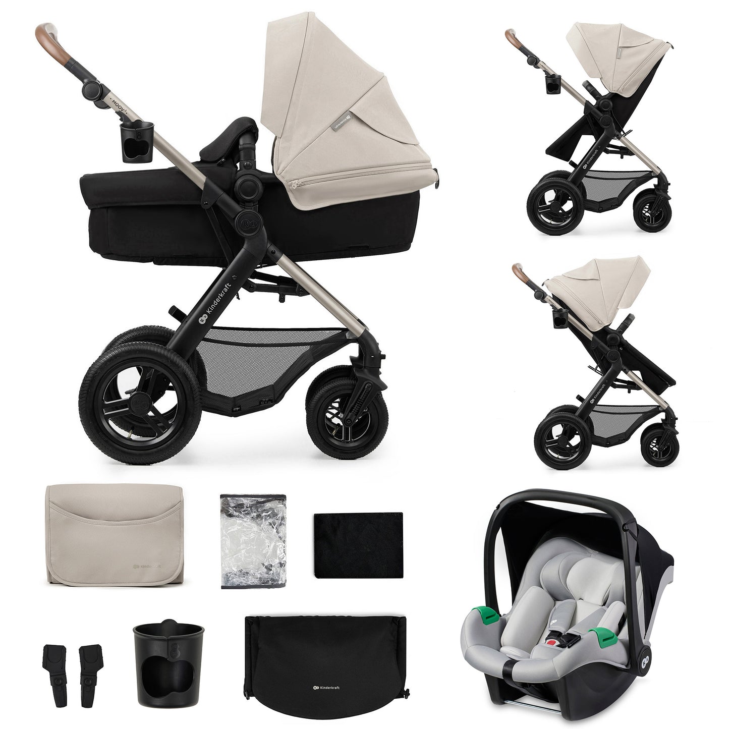 Carrinho de bebê conversível Kinderkraft MOOV2 AIR 3 em 1