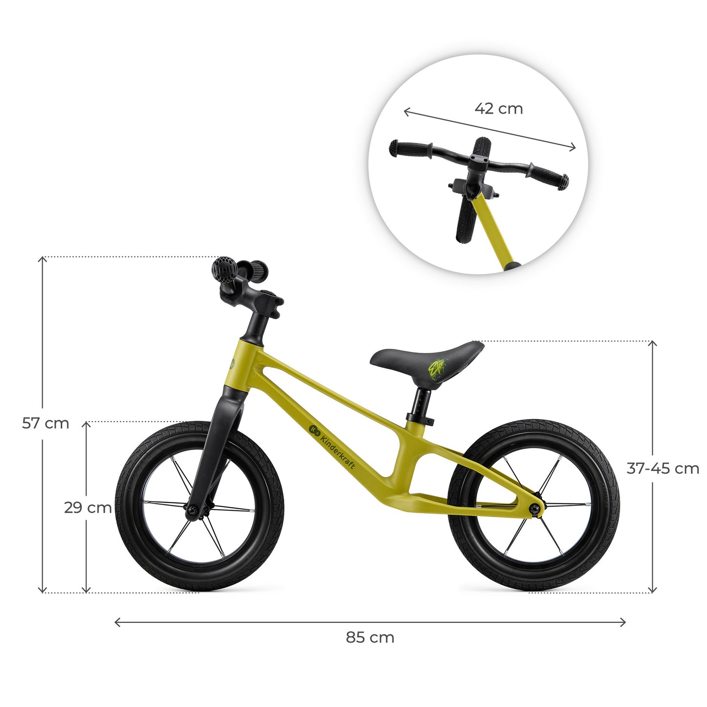 Bicicleta sin pedales ultraligera ETER de Kinderkraft