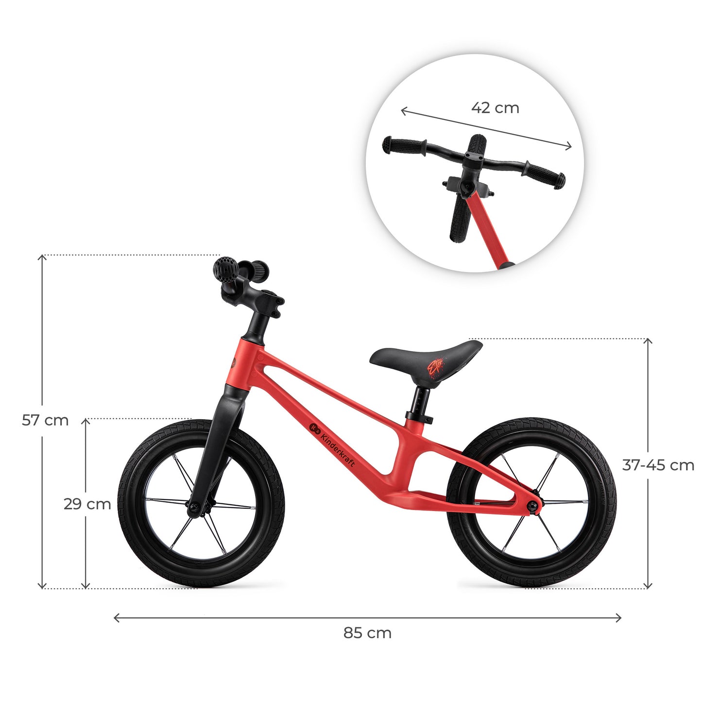 Bicicleta sin pedales ultraligera ETER de Kinderkraft