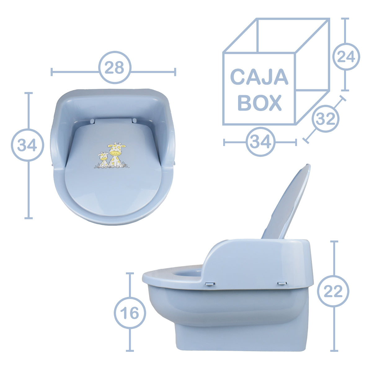Urinol Twinly Potly - Com tampa e copo removível