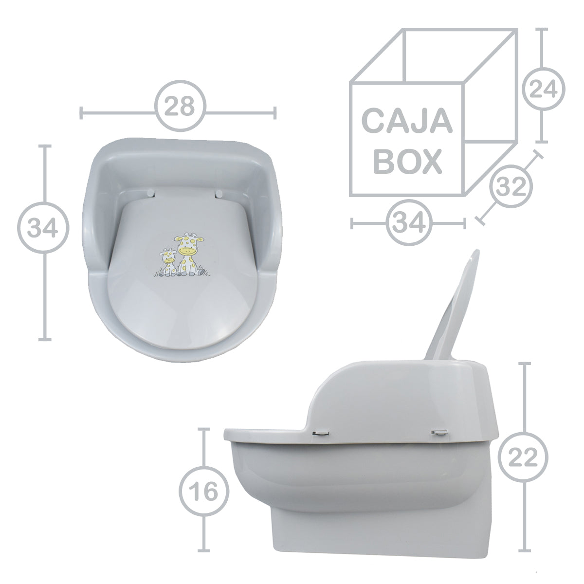 Urinol Twinly Potly - Com tampa e copo removível
