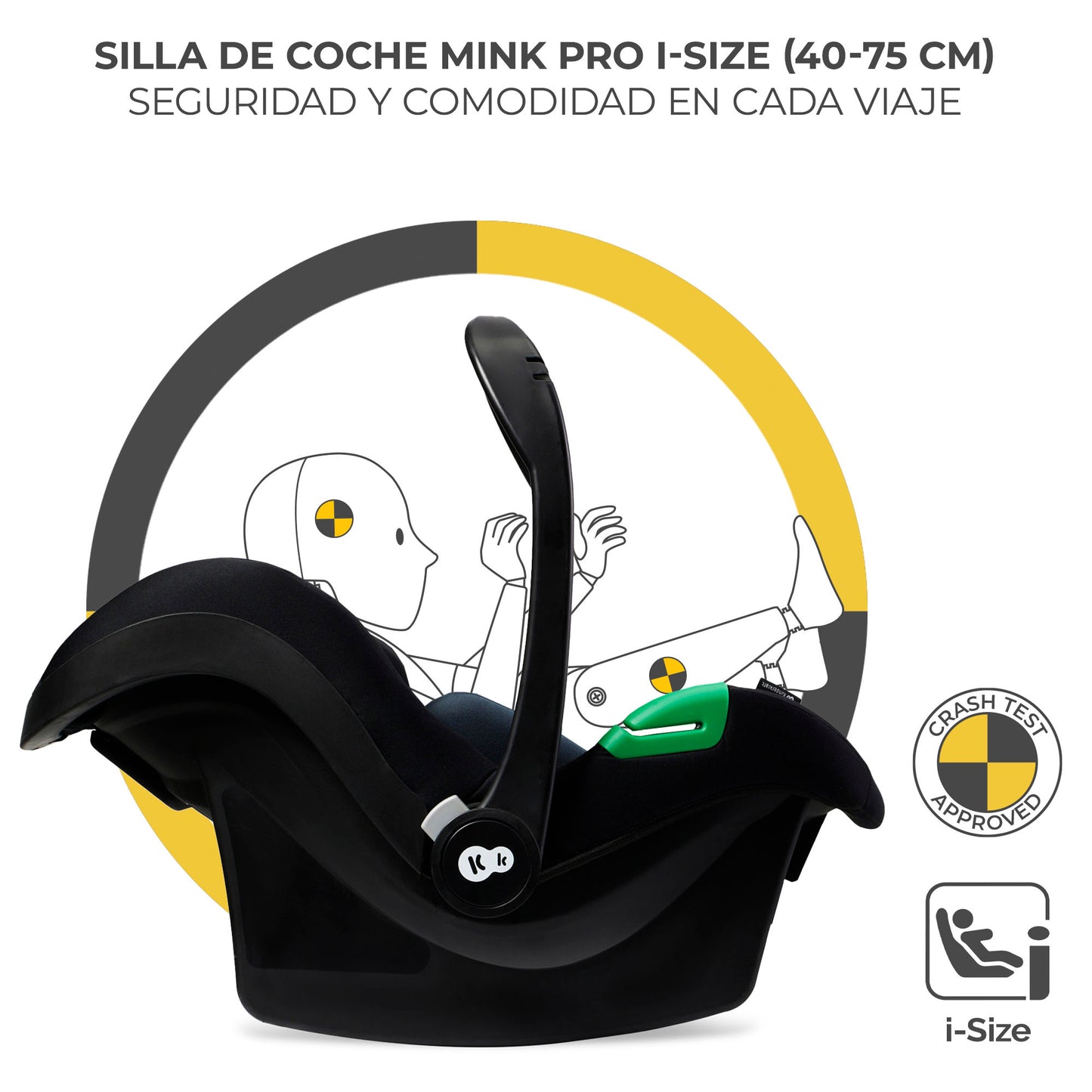 Carrinho de bebê conversível 3 em 1 Kinderkraft MOOV2 EVA Mink PRO I-Size