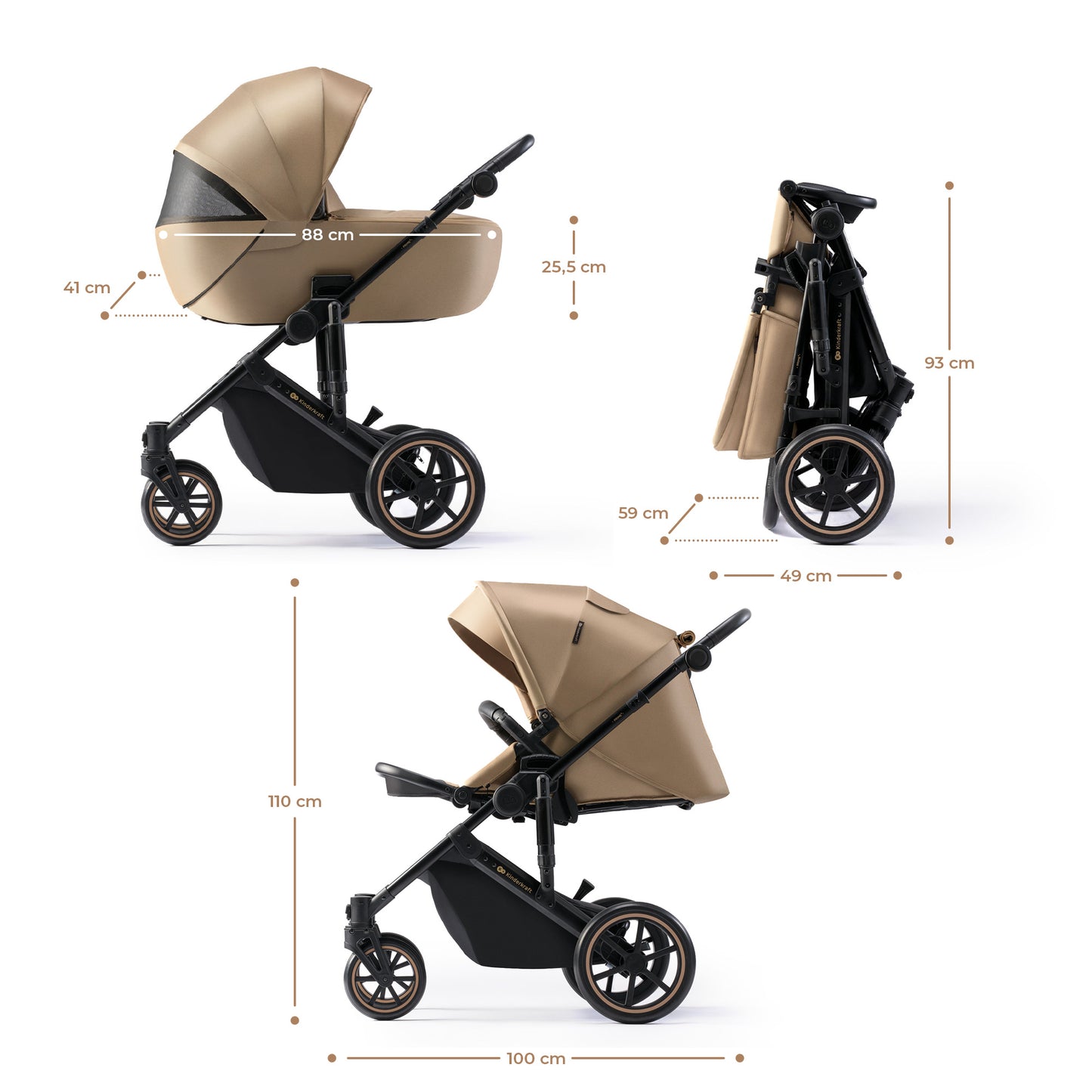 Carrito de bebé 3 piezas PRIME 2