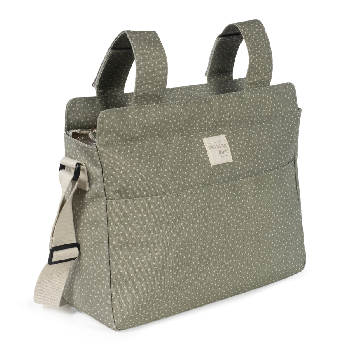 BOLSA CANASTILLA TOPITO POPPY MUSGO DE WALKING MUM