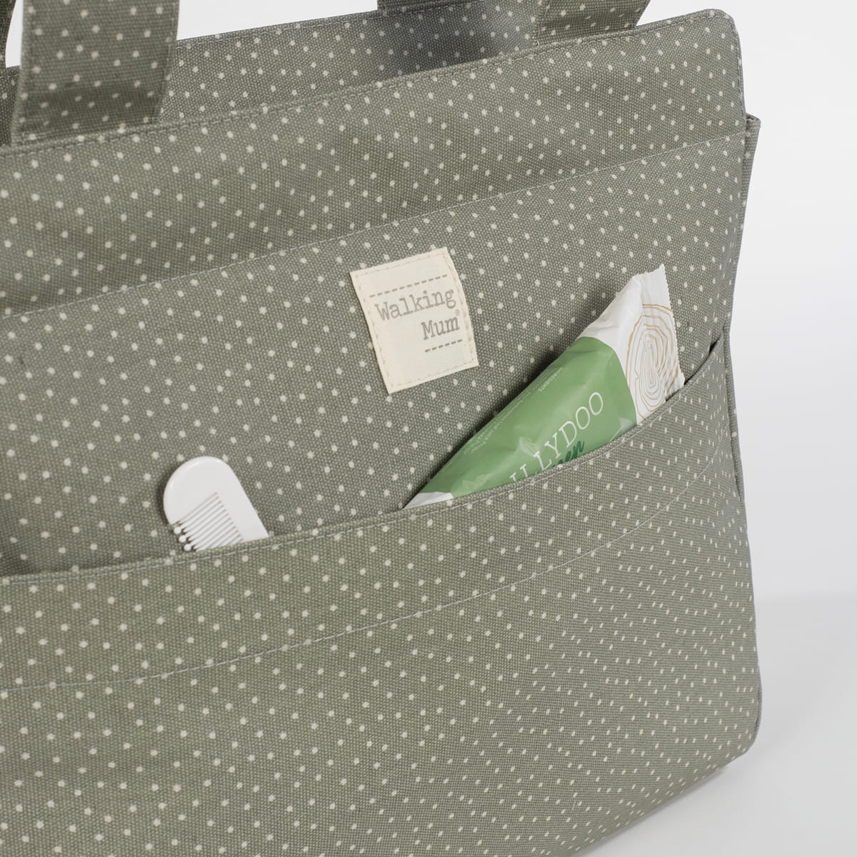 BOLSA CANASTILLA TOPITO POPPY MUSGO DE WALKING MUM