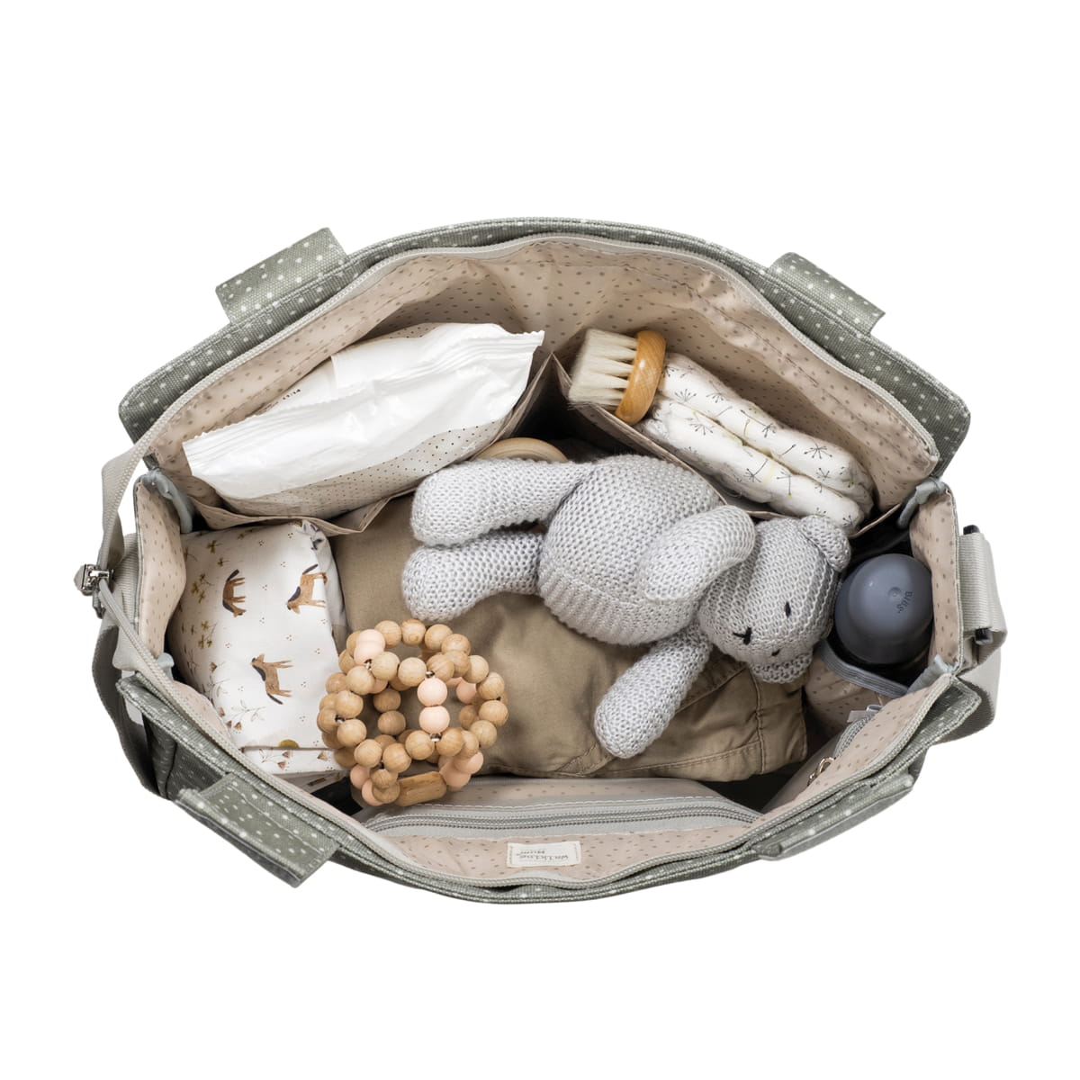 BOLSA CANASTILLA TOPITO POPPY MUSGO DE WALKING MUM