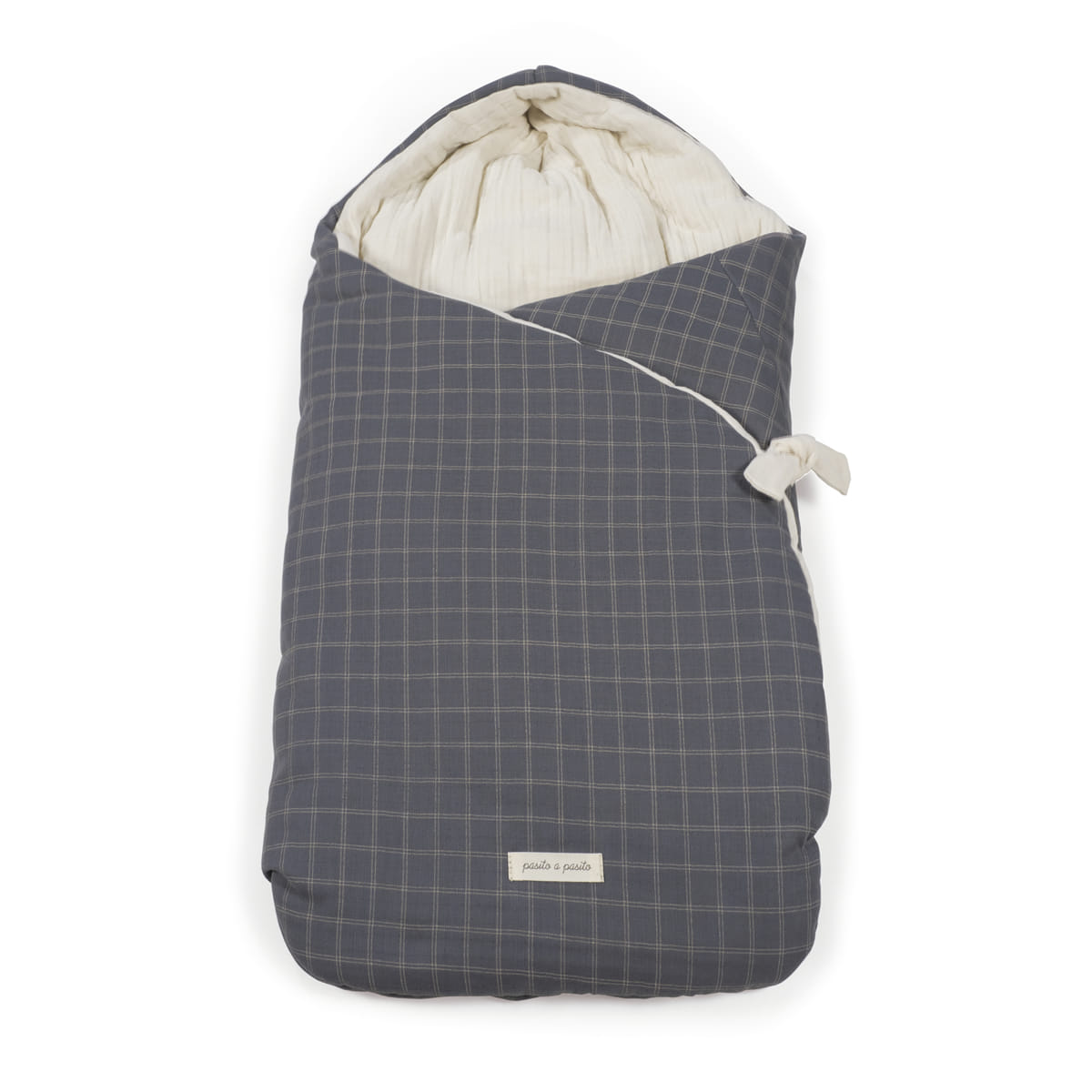 Saco Capazo Capucha Cuadros Tartan Pasito a Pasito