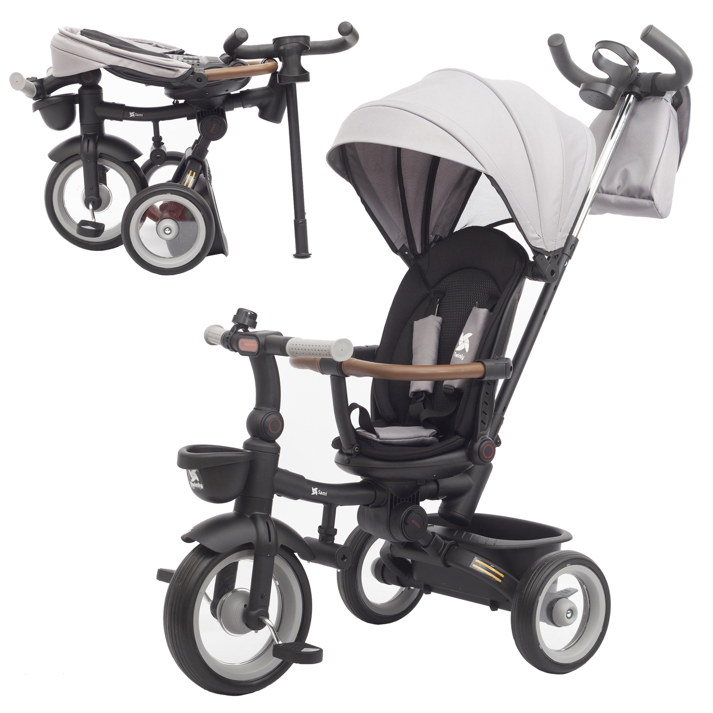 Triciclo Evolutivo Dobrável Twinly SAMI para Bebês