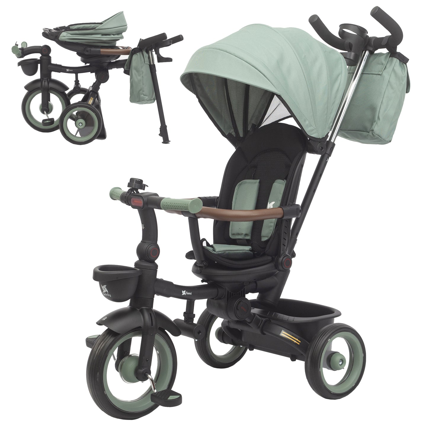 Triciclo Evolutivo Dobrável Twinly SAMI para Bebês