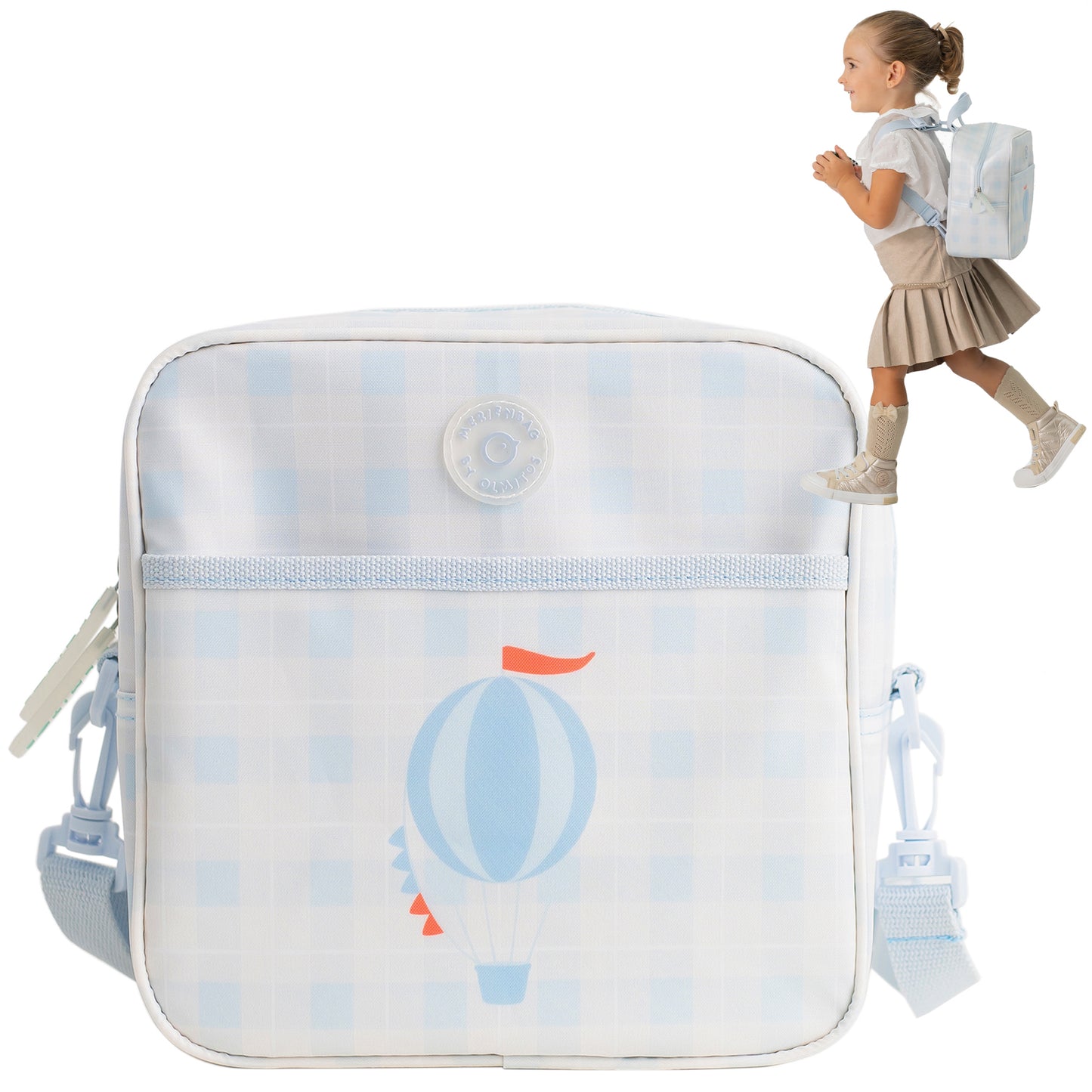 Olmitos - Mochila Infantil Isotérmica MERIENBAG – Bolsa Térmica Aislante para Comida y termo de Bebé