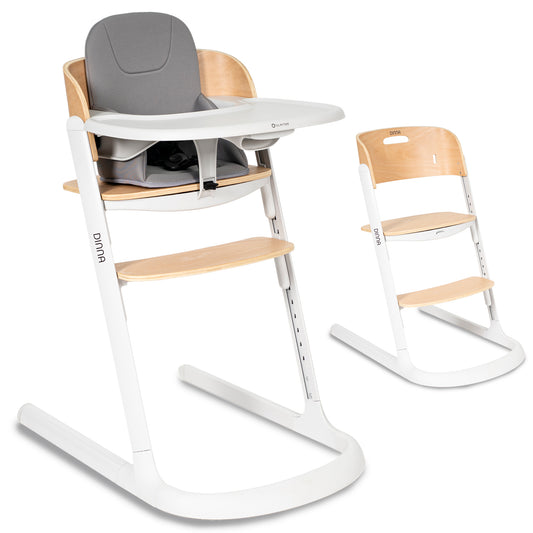 Trona evolutiva de madera 2 en 1 DINNA Silla infantil Evolutiva de Olmitos