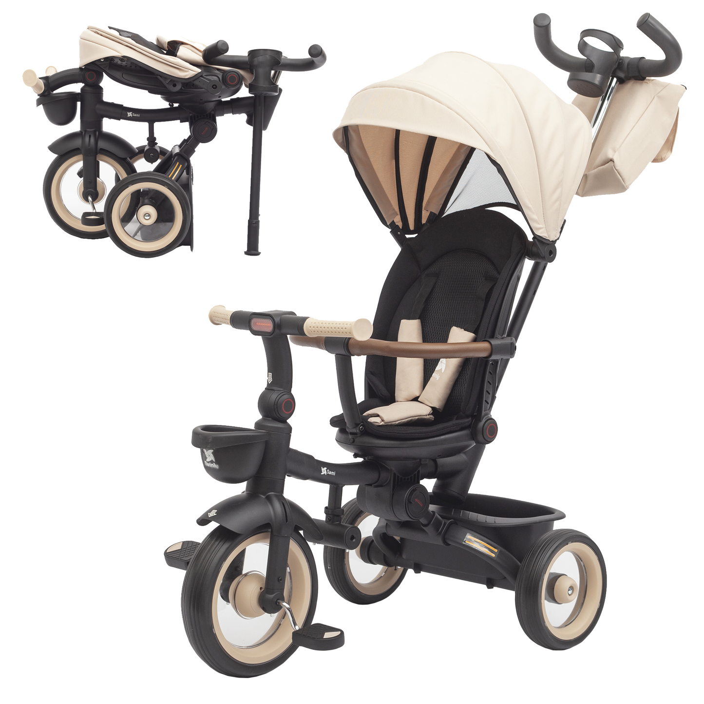 Triciclo Evolutivo Dobrável Twinly SAMI para Bebês