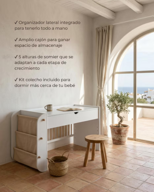 Cuna evolutiva 120×60- Salonica de MICUNA
