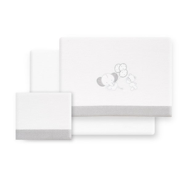 Sábanas Cuna Franela Oso Elefante Globos de Interbaby