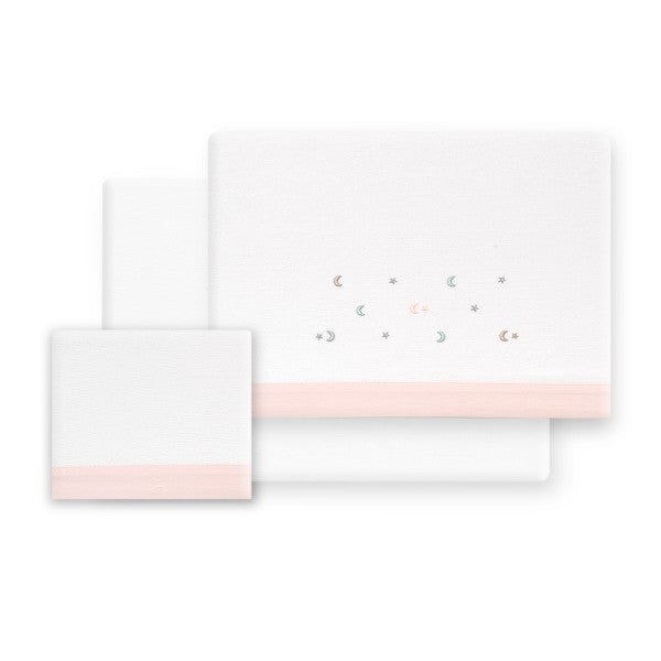 Sábanas Cuna Franela Estrella Luna Multicolor de Interbaby