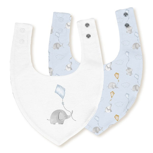 Pack 2 Baberos Bandana Elefante Cometa de Interbaby