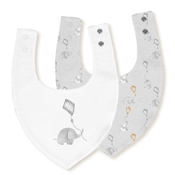 Pack 2 Baberos Bandana Elefante Cometa de Interbaby