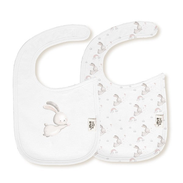 Pack 2 Baberos Velcro Conejito Estrella de Interbaby