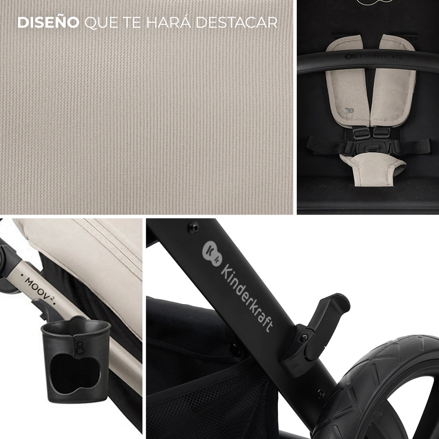 Carrinho de bebê conversível Kinderkraft MOOV2 AIR 3 em 1