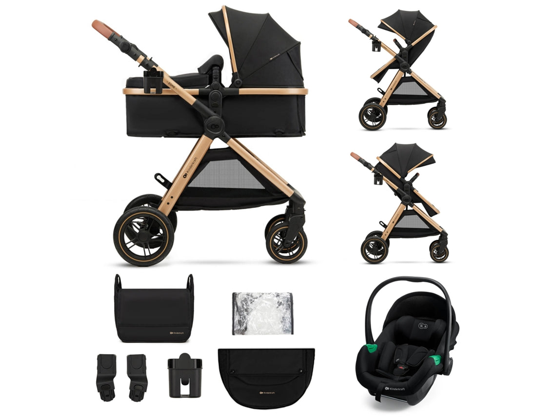 Cochecito de Bebé Convertible 3 en 1 ESME + MINK PRO 2 de Kinderkraft