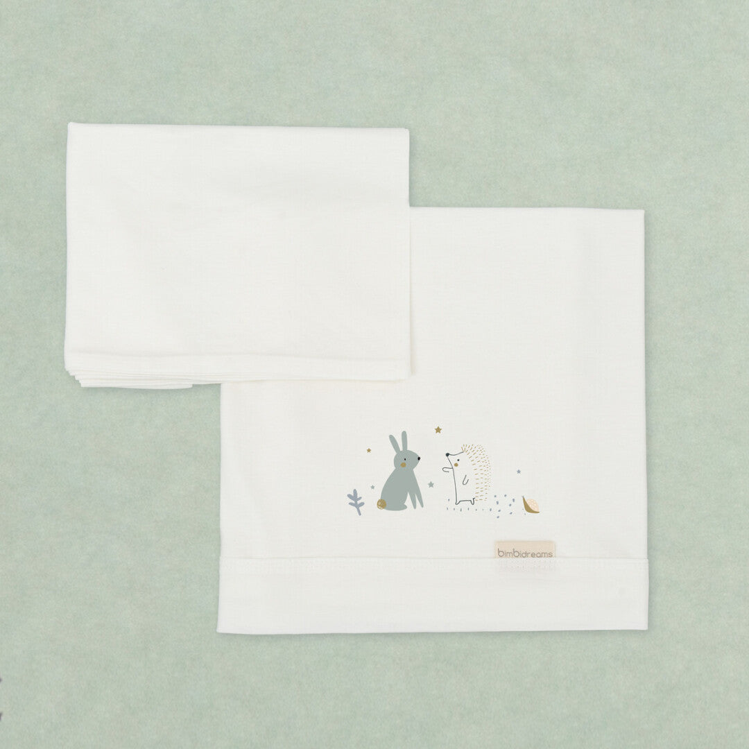 Juego sabanas punto jersey 3 piezas Woodland Cuna 60x120 de Bimbidreams