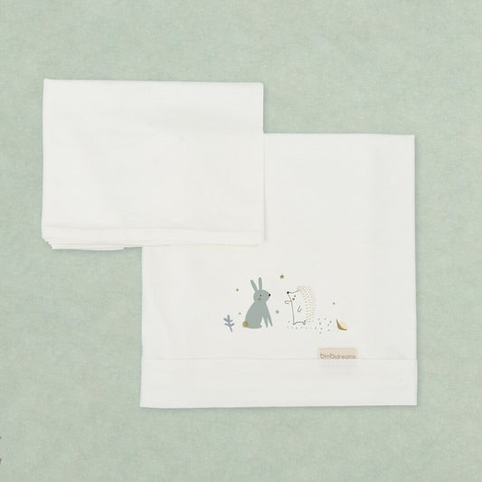 Juego sabanas punto jersey 3 piezas Woodland Cuna 60x120 de Bimbidreams
