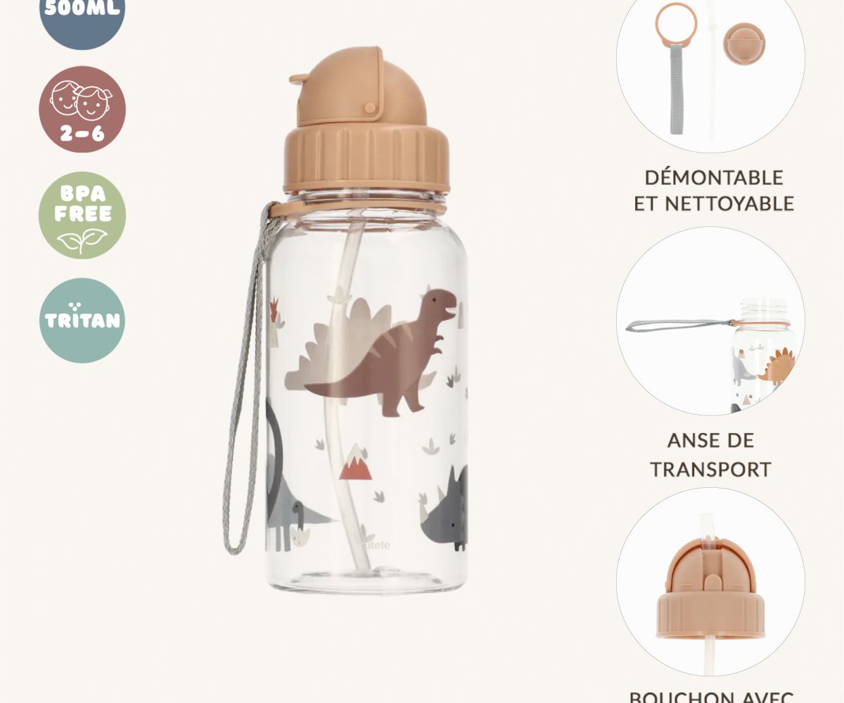 Botella Plástico Dinos World de Tutete