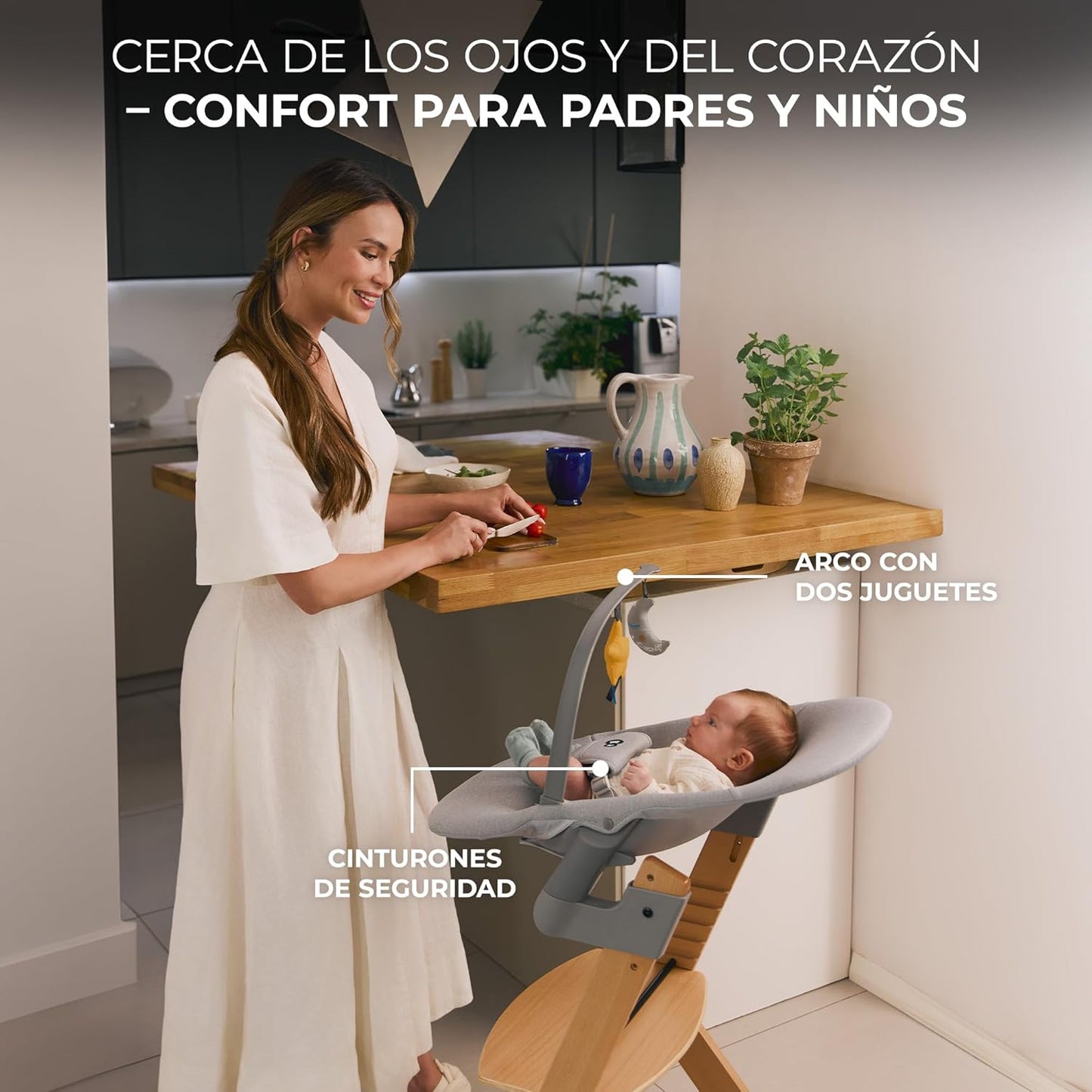 Trona ENOCK + Hamaca CALMEE de Kinderkraft