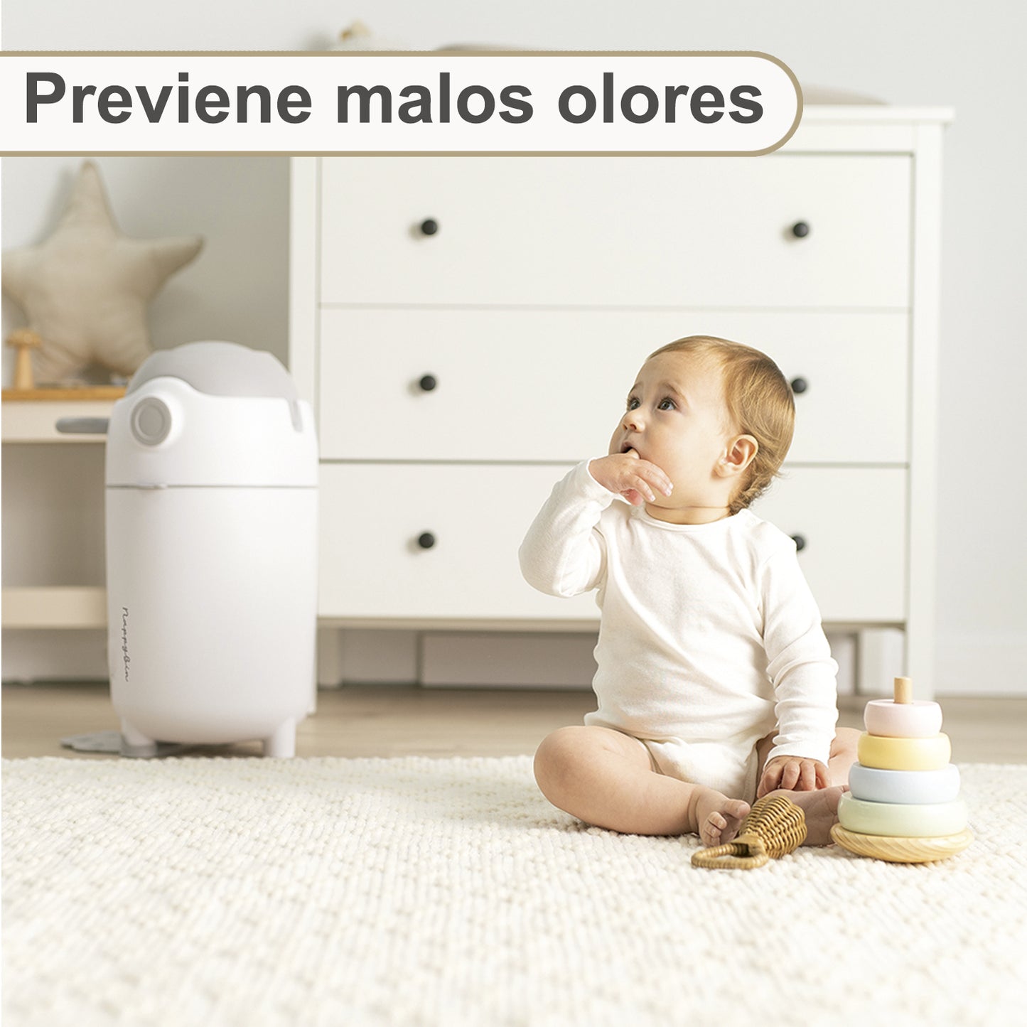 Cubo para Pañales con Sistema Antiolor NAPI de Olmitos
