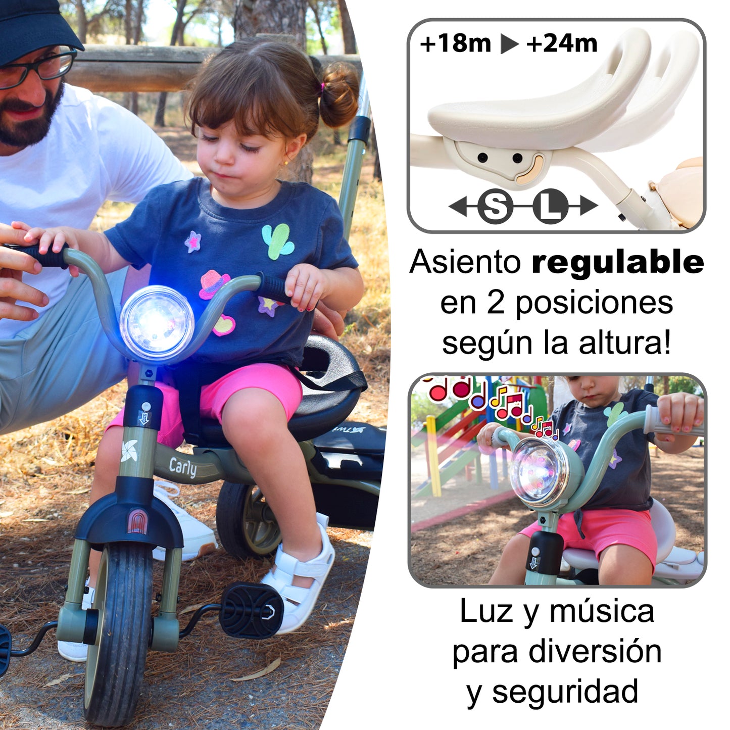 Triciclo Evolutivo bebé Carly de Twinly