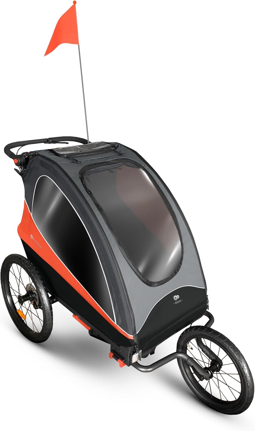 Cochecito Multifuncional 3 en 1, NAVA Remolque de Bicicleta, Cochecito para Dos niños de Kinderkraft