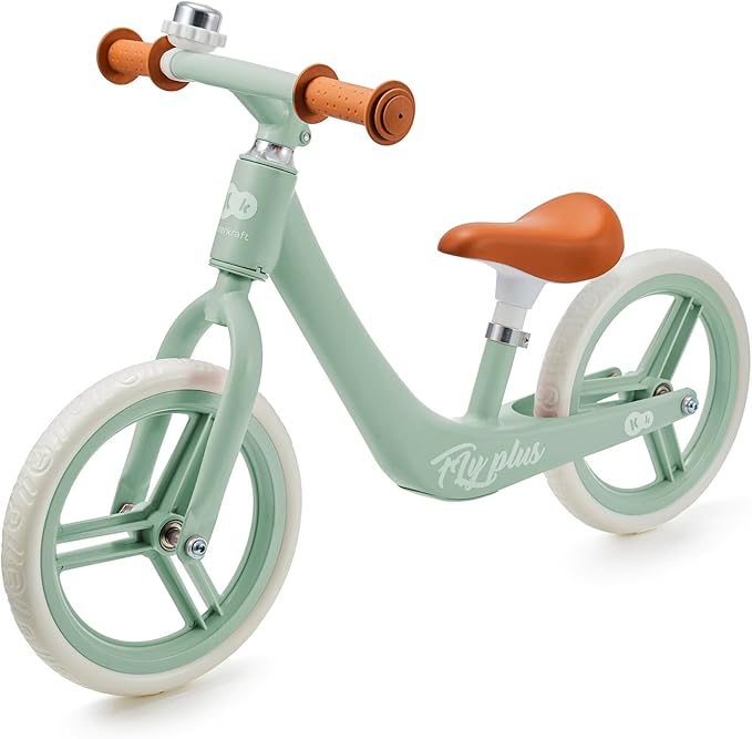 Kinderkraft FLY PLUS 2 Bicicleta sin Pedales, niño 2 años, 2 Ruedas de Equilibrio, Sillín Ajustable, Con accesorios