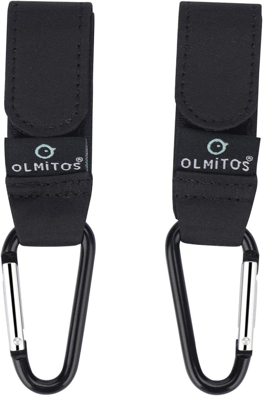Ganchos Mosquetón Universal con Velcro para Cochecito de Olmitos