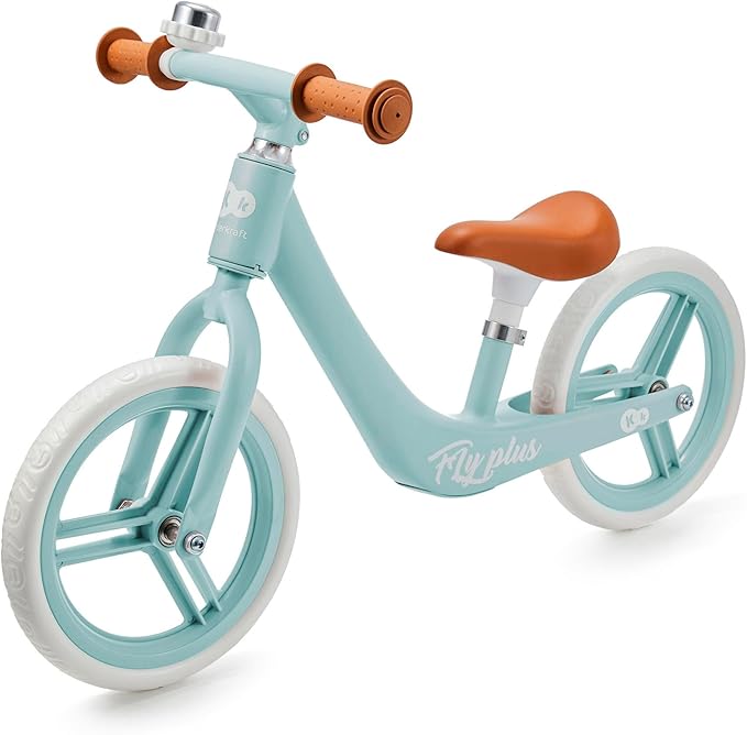 Kinderkraft FLY PLUS 2 Bicicleta sin Pedales, niño 2 años, 2 Ruedas de Equilibrio, Sillín Ajustable, Con accesorios