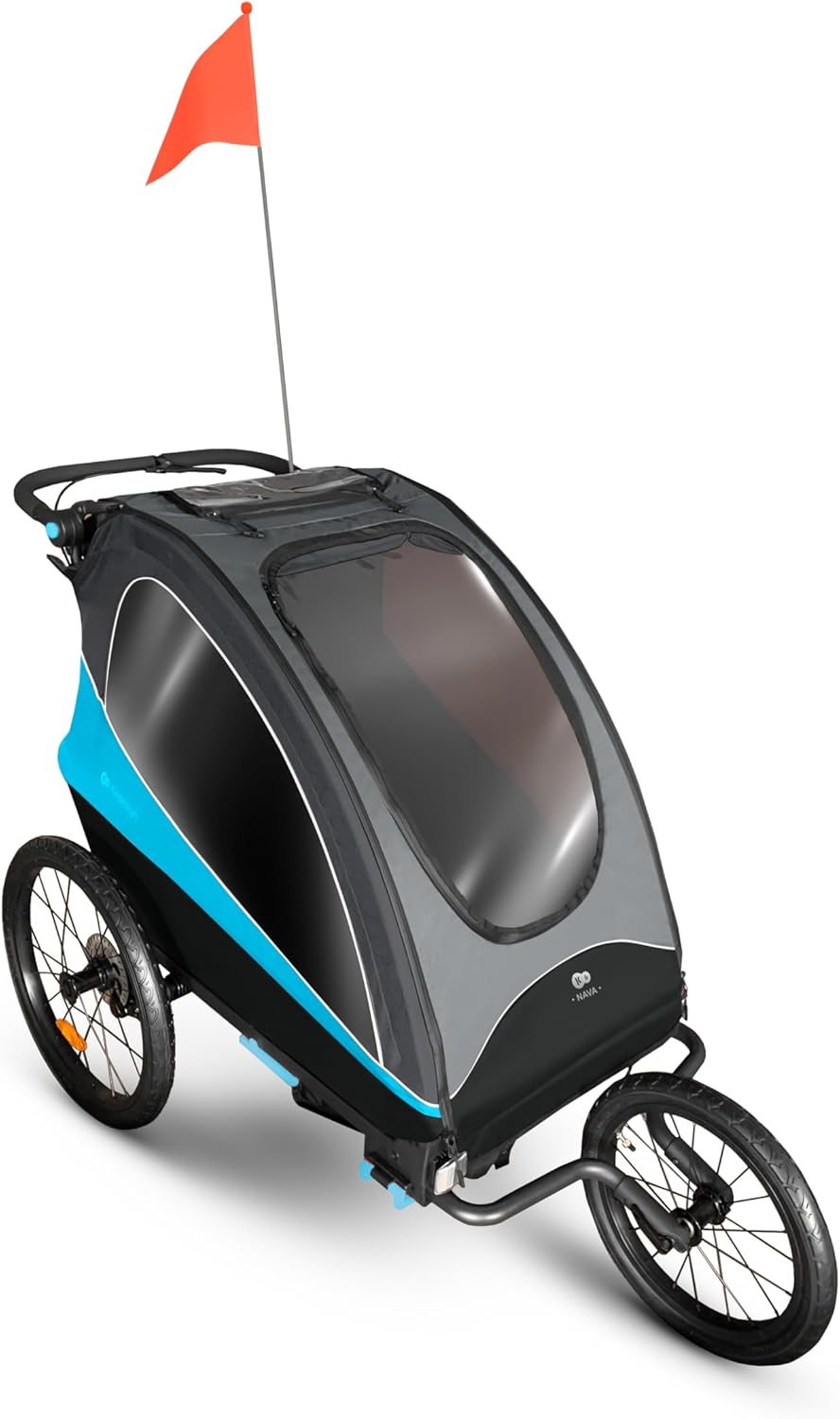 Cochecito Multifuncional 3 en 1, NAVA Remolque de Bicicleta, Cochecito para Dos niños de Kinderkraft