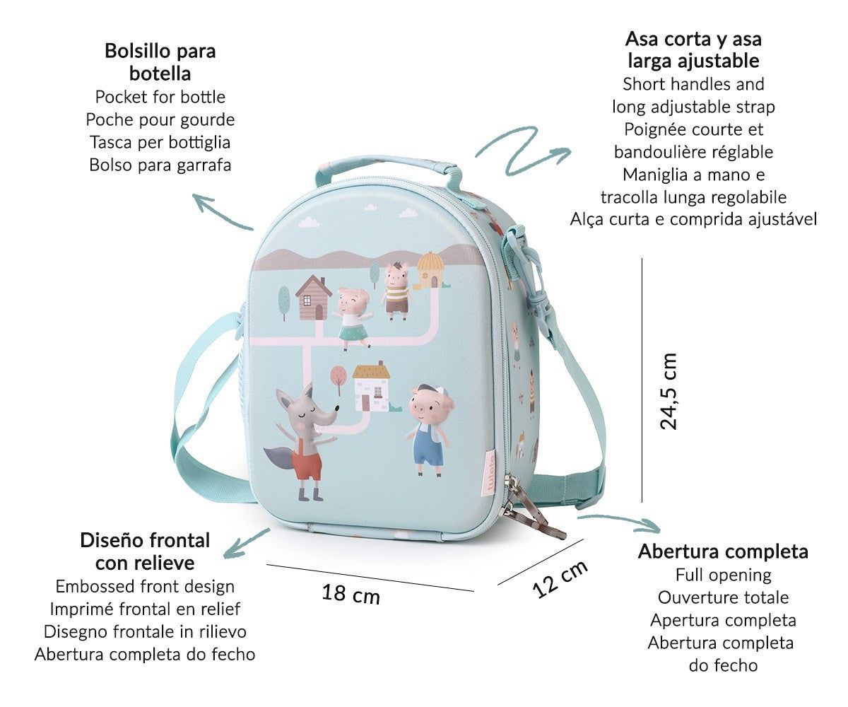Bolsa Merienda Térmica 3D The Three Little Pigs de Tutete